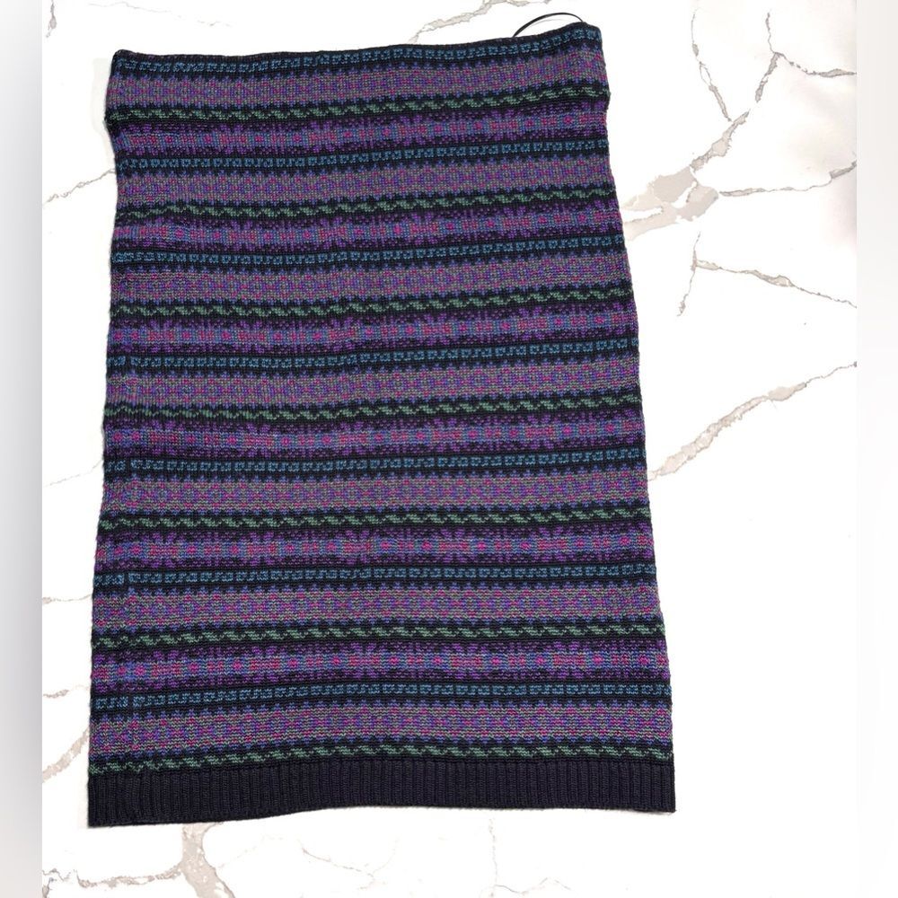 Lauren Ralph Lauren Black Label Women’s Multi Fair Isle Striped Pencil Skirt PXS